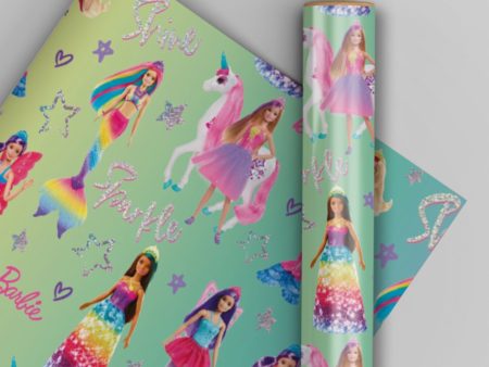 Barbie 2m Roll Wrapping Paper Online Hot Sale