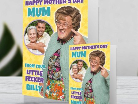 Mrs Brown s Boys Giant Personalised  Little Fecker  Mother s Day Card Cheap