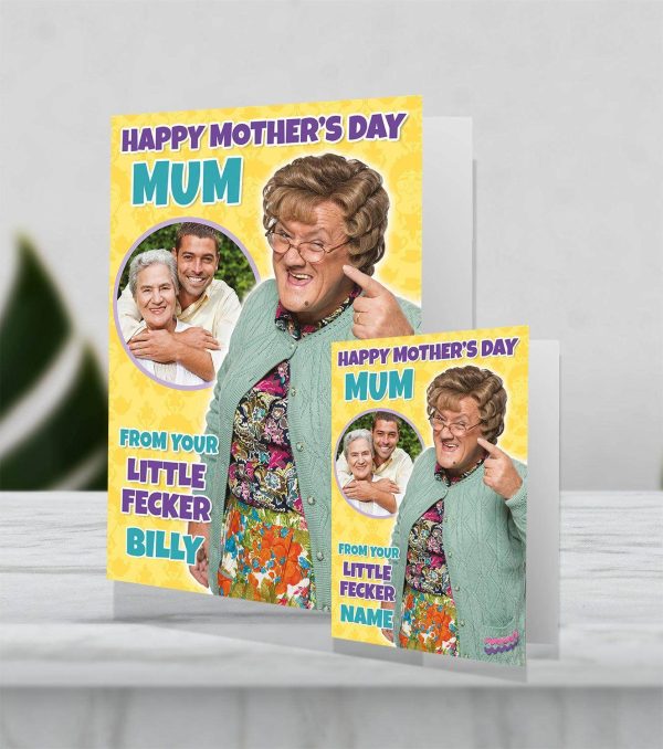 Mrs Brown s Boys Giant Personalised  Little Fecker  Mother s Day Card Cheap