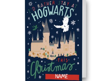 Harry Potter Personalised Any Name  Hogwarts  Christmas Card For Discount