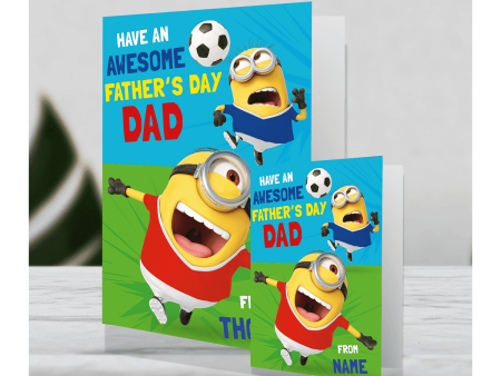 Despicable Me Minions Giant Personalised Football Father s Day Card Fashion