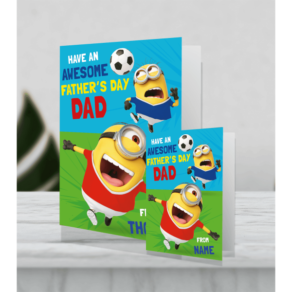 Despicable Me Minions Giant Personalised Football Father s Day Card Fashion