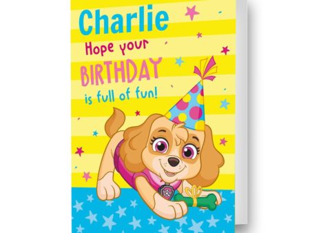 Paw Patrol Personalised Skye Birthday Card Fashion