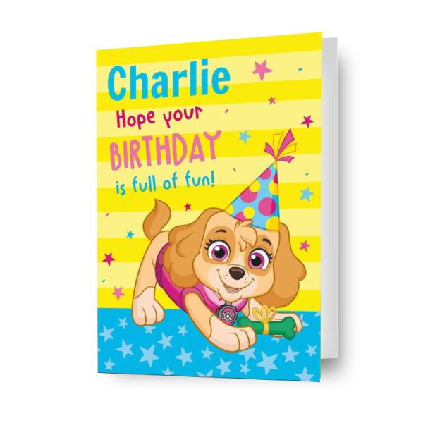 Paw Patrol Personalised Skye Birthday Card Fashion