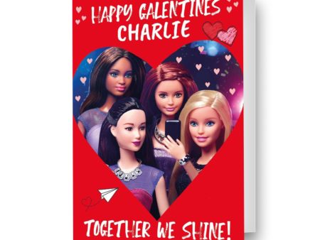 Barbie Personalised  Galentine s  Valentine s Day Card on Sale