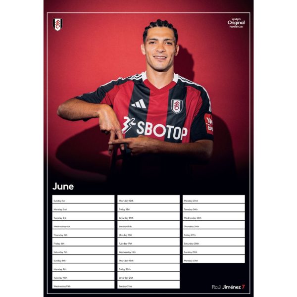 FULHAM FC 2025 A3 CALENDAR For Discount