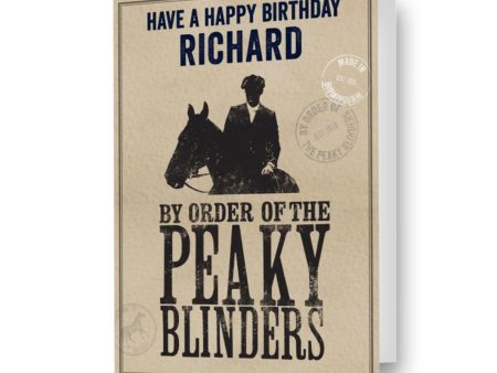 Peaky Blinders Personalised Birthday Card Fashion