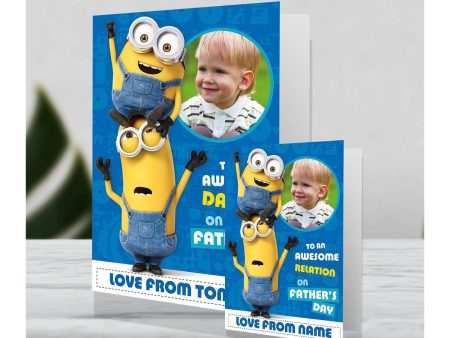 Despicable Me Minions Giant Personalised Father s Day Photo Card Discount