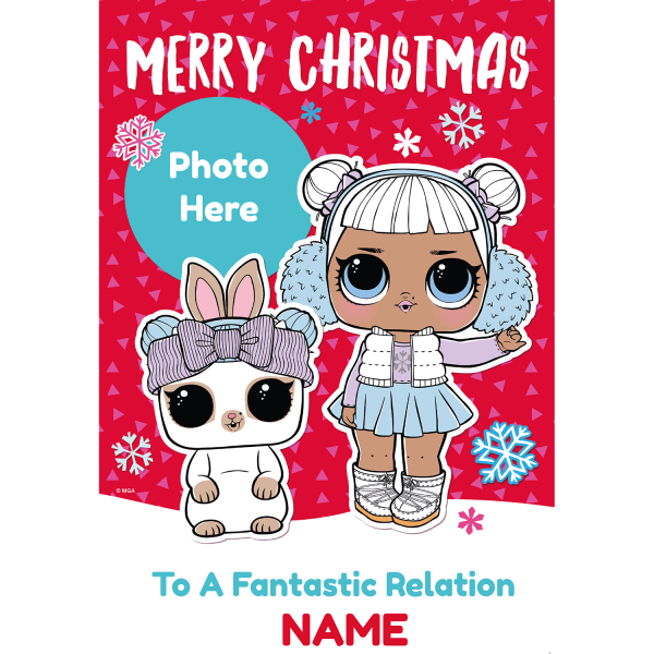 LOL Surprise Personalised Photo Christmas Card For Sale