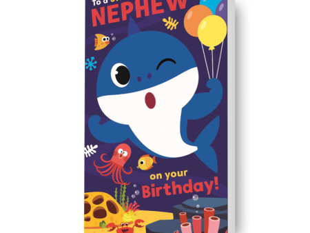 Baby Shark  Jaw-some Nephew  Birthday Card on Sale