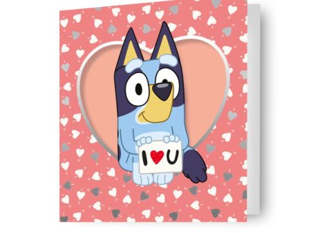 BLUEY  I LOVE YOU  VALENTINE S DAY CARD Discount