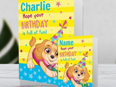 Paw Patrol Giant Personalised Skye Birthday Card Supply