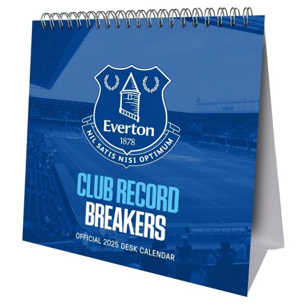 EVERTON FC 2025 DESK EASEL CALENDAR For Sale