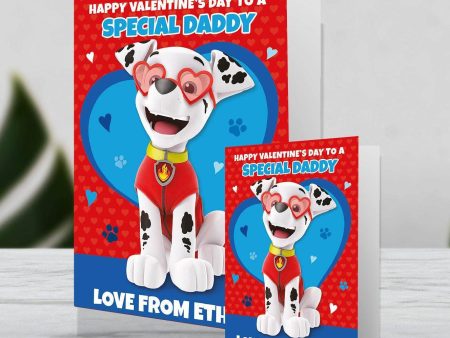 Paw Patrol Giant Personalised  Daddy  Valentine s Day Card Online now