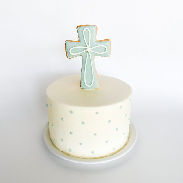 Blue or Pink Cross Cake For Discount