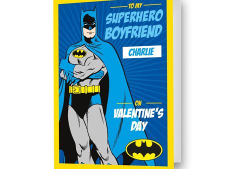 Batman Personalised  Super Boyfriend  Valentine s Day Card Online Hot Sale