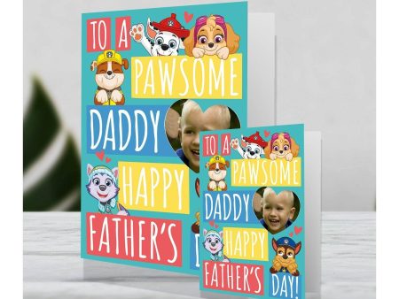 Paw Patrol Giant Personalised  Pawsome Daddy  Father s Day Photo Card For Discount