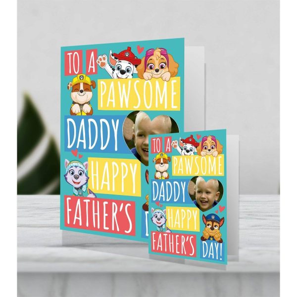 Paw Patrol Giant Personalised  Pawsome Daddy  Father s Day Photo Card For Discount