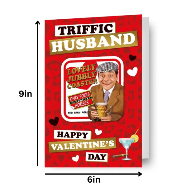 Only Fools and Horses  Triffic Husband  Valentine s Day Card with Detachable Coaster Online Sale