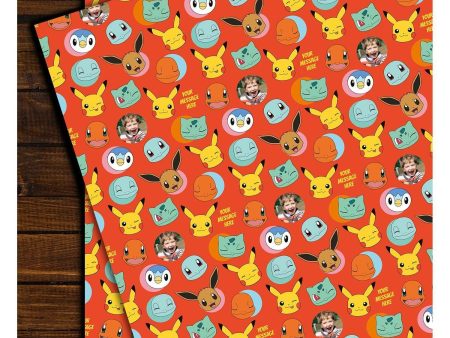 Pokémon Birthday Personalised Wrapping Paper Hot on Sale