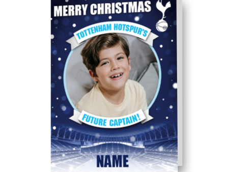 Tottenham Hotspur FC Personalised Photo Christmas Card Online now