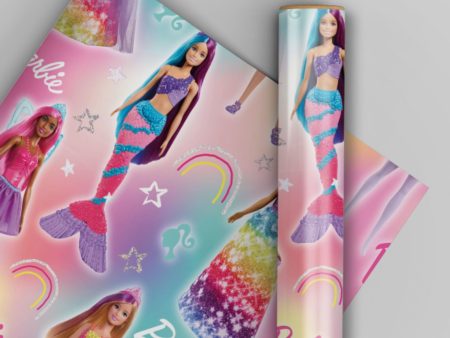 Barbie 2 Sheets & 2 Tags Gift Wrap For Sale