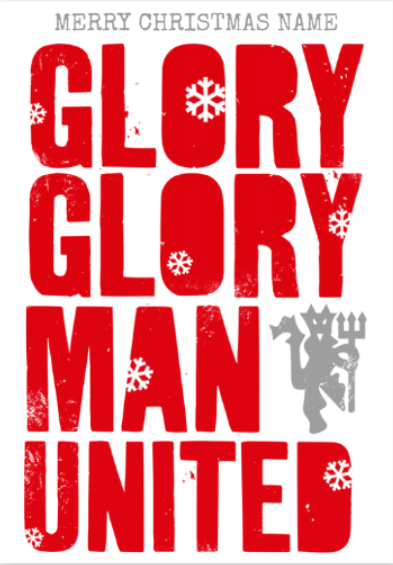 Manchester United FC Personalised Christmas Card Online