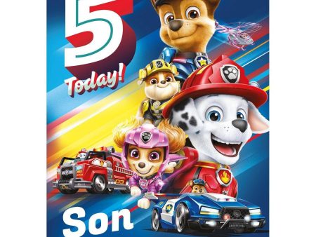 Paw Patrol Personalised Age 5 Birthday Card For Discount