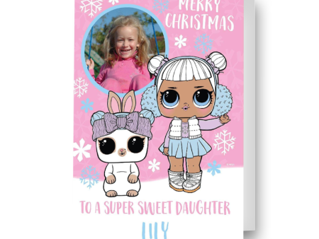 LOL Surprise Personalised  Daughter  Photo Christmas Card Cheap