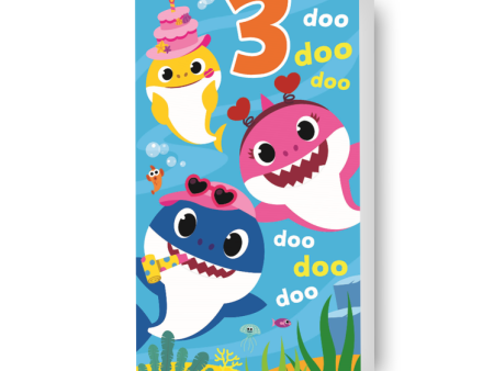 Baby Shark Age 3 Birthday Card Online