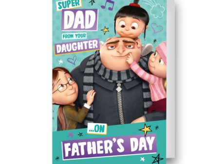 Despicable Me Minions Father s Day Card  From Your Daughter  Sale