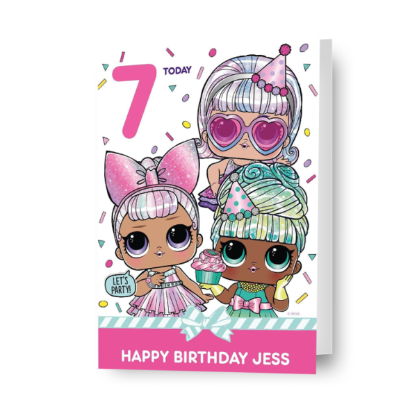 LOL Surprise Personalised  Happy Birthday  Card Supply