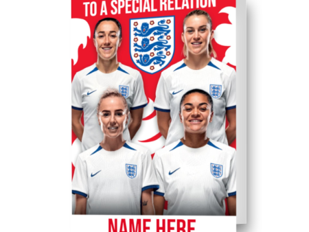 England Lionesses Personalised Birthday Card Online Sale