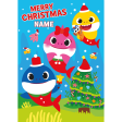 Baby Shark Personalise Any Name Christmas Card Online Sale