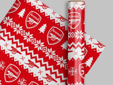 Arsenal FC Christmas 2 Sheets & 2 Tags Gift Wrap Online