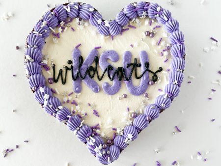 KSU Wildcats Heart Cake Fashion