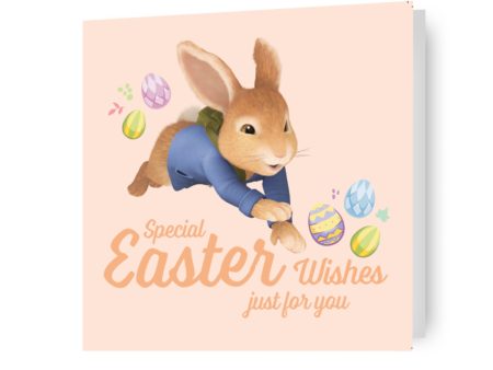 Peter Rabbit Pink  Easter Wishes  Card Discount