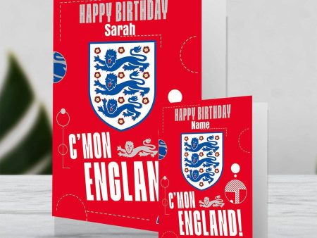 England FA Giant Personalised Birthday Card Cheap