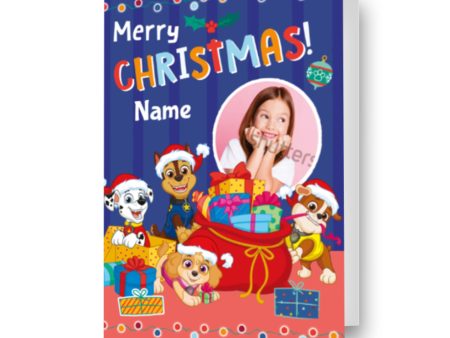 Paw Patrol Personalised Photo Christmas Card Fashion