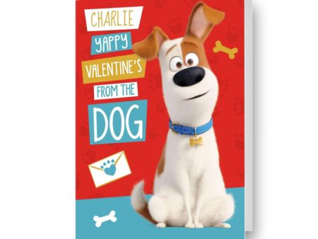 The Secret Life Of Pets Personalised Valentine s Day Card  From the Dog  Online now