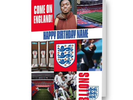 England FA Personalised  Come on England!  Photo Birthday Card Online Sale