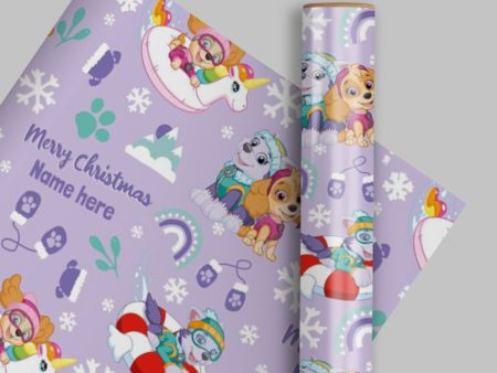 Paw Patrol Personalised Christmas Wrapping Paper Supply