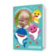 Baby Shark Personalised Name And Photo Birthday Card Online