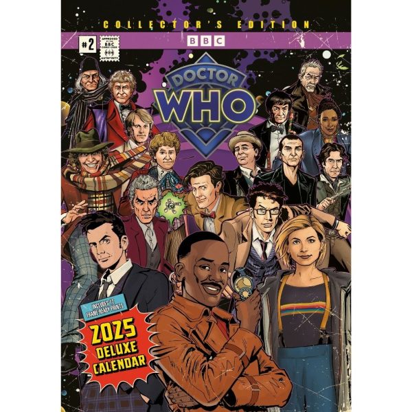 DOCTOR WHO CLASSIC 2025 A3 DELUXE CALENDAR Hot on Sale