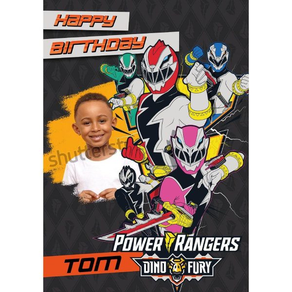 Power Ranger Personalised Birthday Card Supply