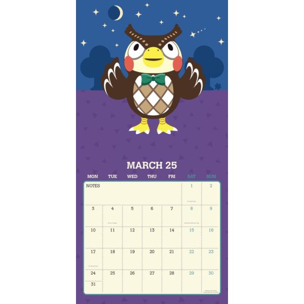 ANIMAL CROSSING 2025 SQUARE CALENDAR on Sale