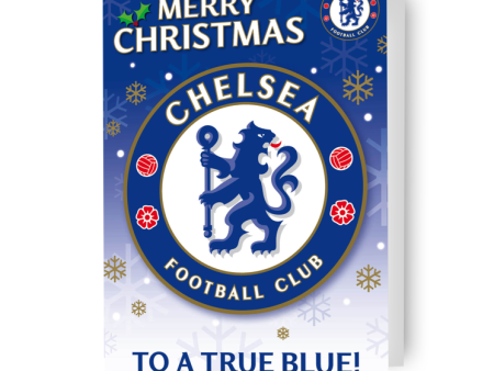 Chelsea FC  To A True Blue  Christmas Card For Sale