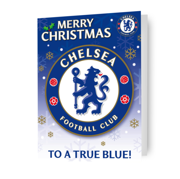 Chelsea FC  To A True Blue  Christmas Card For Sale