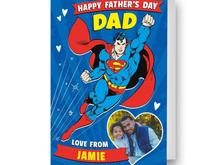 Superman Personalised Any Name & Photo Father s Day Card Fashion