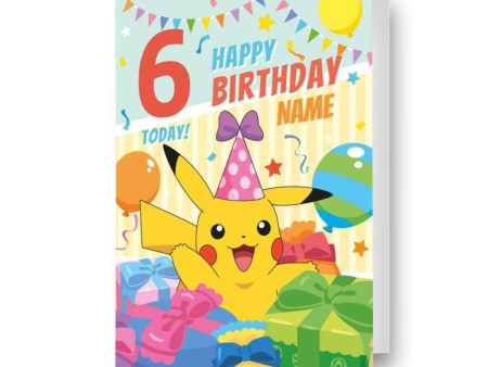 Pokémon Personalised Any Age Birthday Card For Cheap